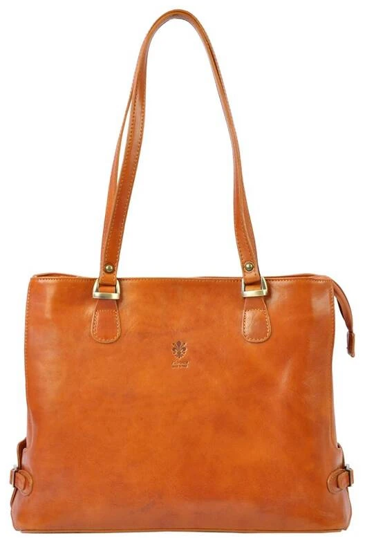 Kelioninis Skórzana elegancka shopperbag pojemna na ramię su kieszeniami Florence