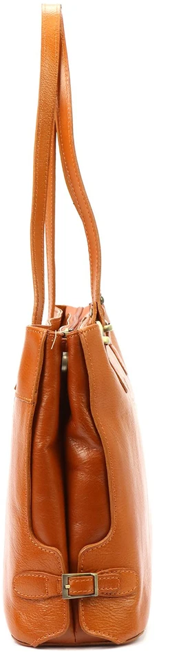 Kelioninis Skórzana elegancka shopperbag pojemna na ramię su kieszeniami Florence