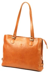 Kelioninis Skórzana elegancka shopperbag pojemna na ramię su kieszeniami Florence