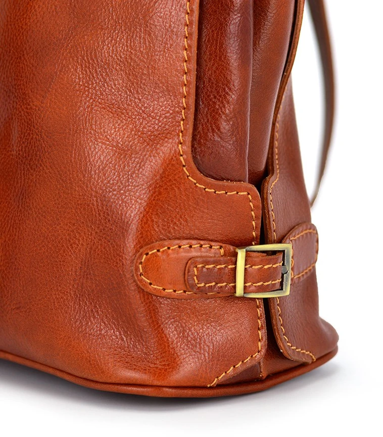 Kelioninis Skórzana elegancka shopperbag pojemna na ramię su kieszeniami Florence