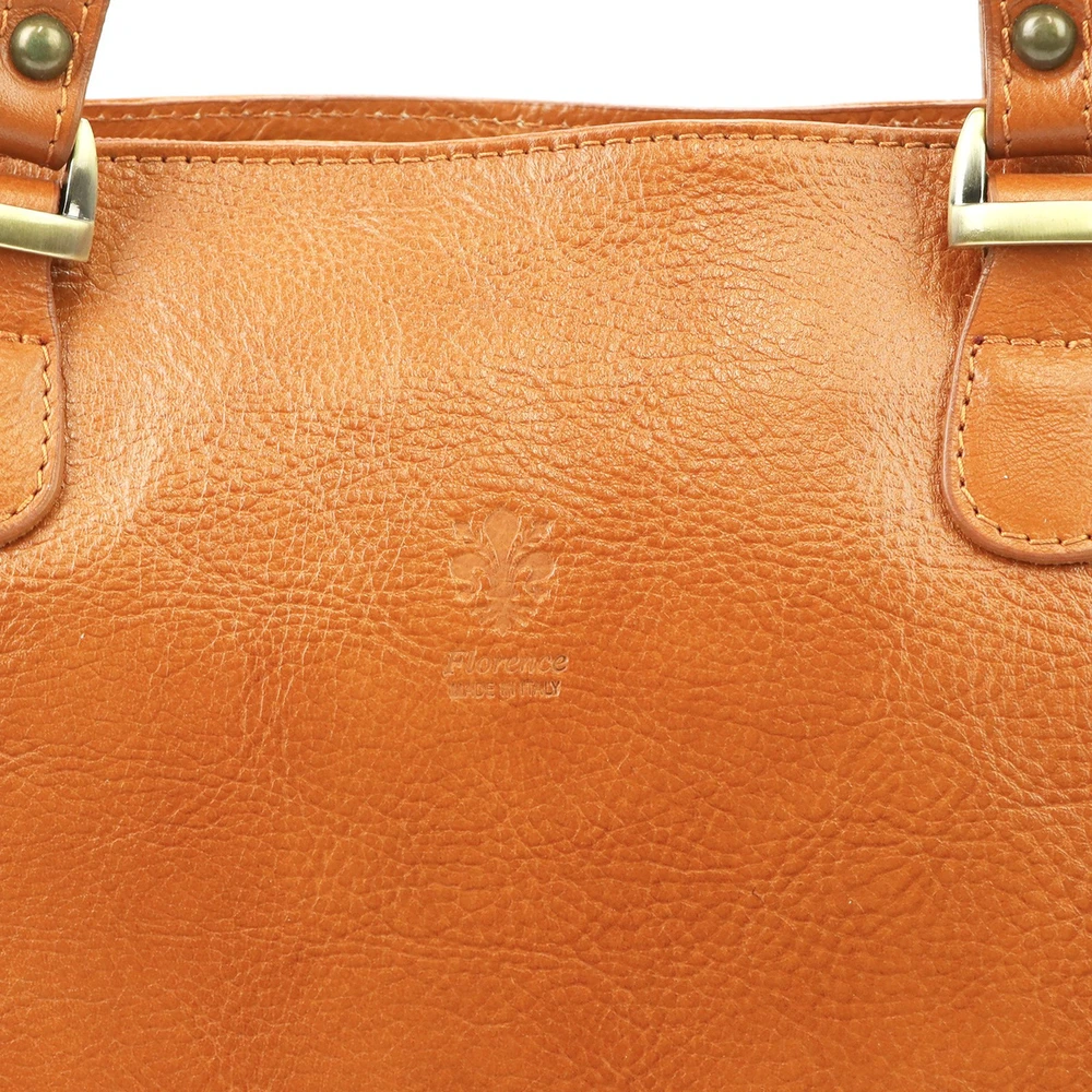 Kelioninis Skórzana elegancka shopperbag pojemna na ramię su kieszeniami Florence