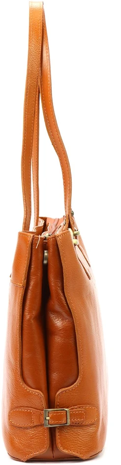 Kelioninis Skórzana elegancka shopperbag pojemna na ramię su kieszeniami Florence