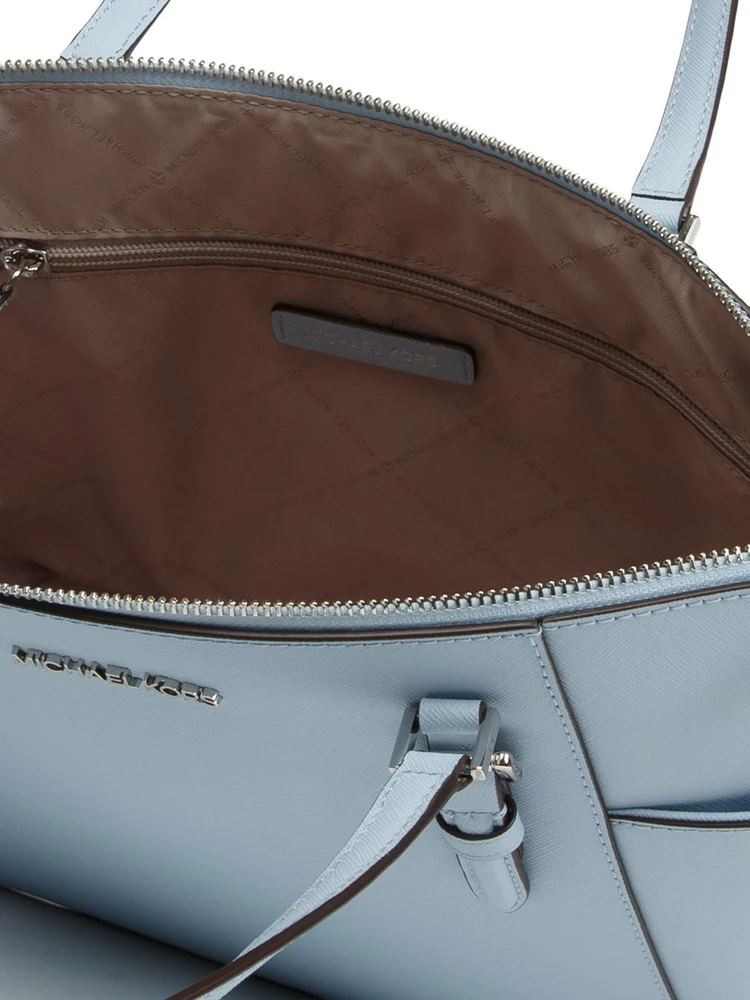 Skórzana shopperka Michael Kors 35F0SCFT3L – jasnoniebieska