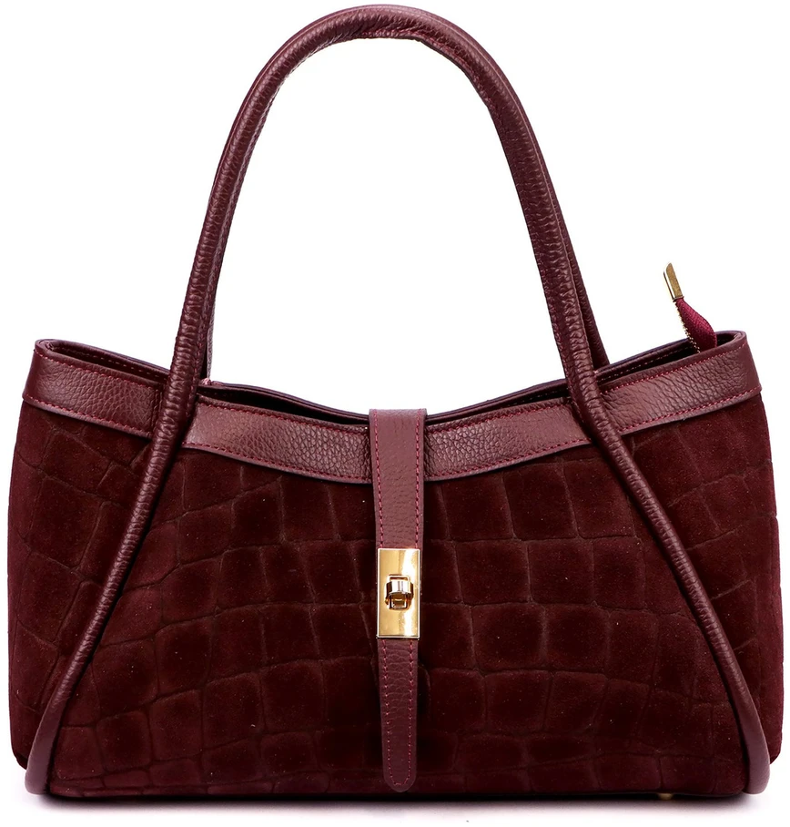 Skórzana torebka Camilla PREMIUM 10.014 CROCO su paskiem