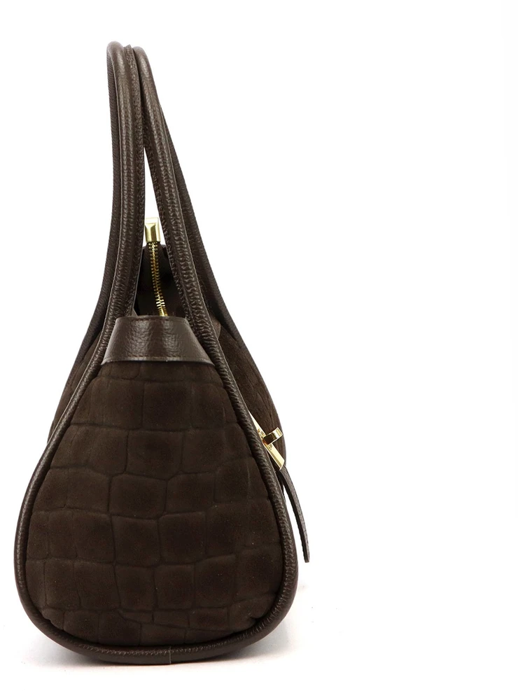 Skórzana torebka Camilla PREMIUM 10.014 CROCO su paskiem