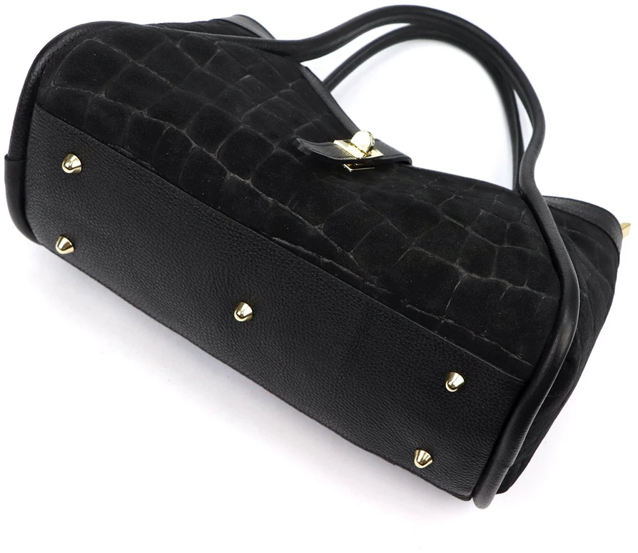 Skórzana torebka Camilla PREMIUM 10.014 CROCO su paskiem