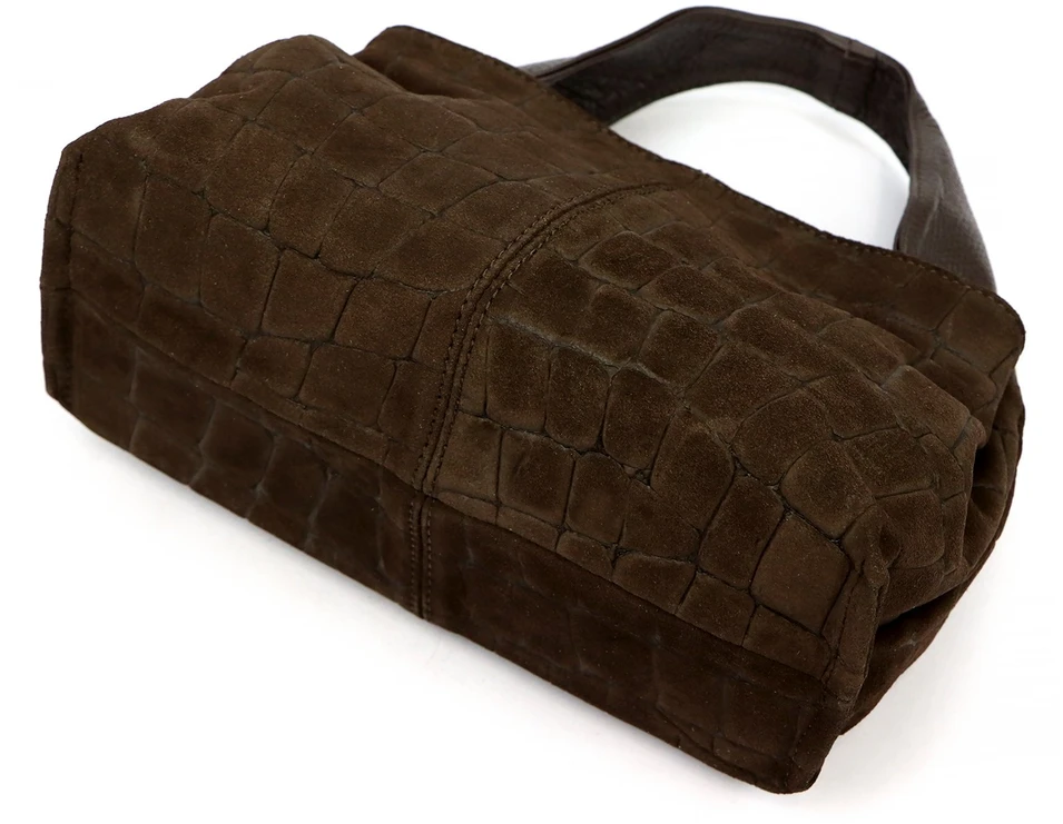 Skórzana torebka na ramię Luka 24-058 CROCO