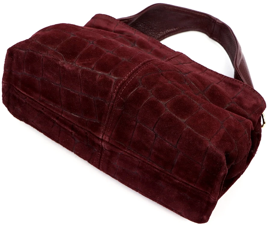 Skórzana torebka na ramię Luka 24-058 CROCO