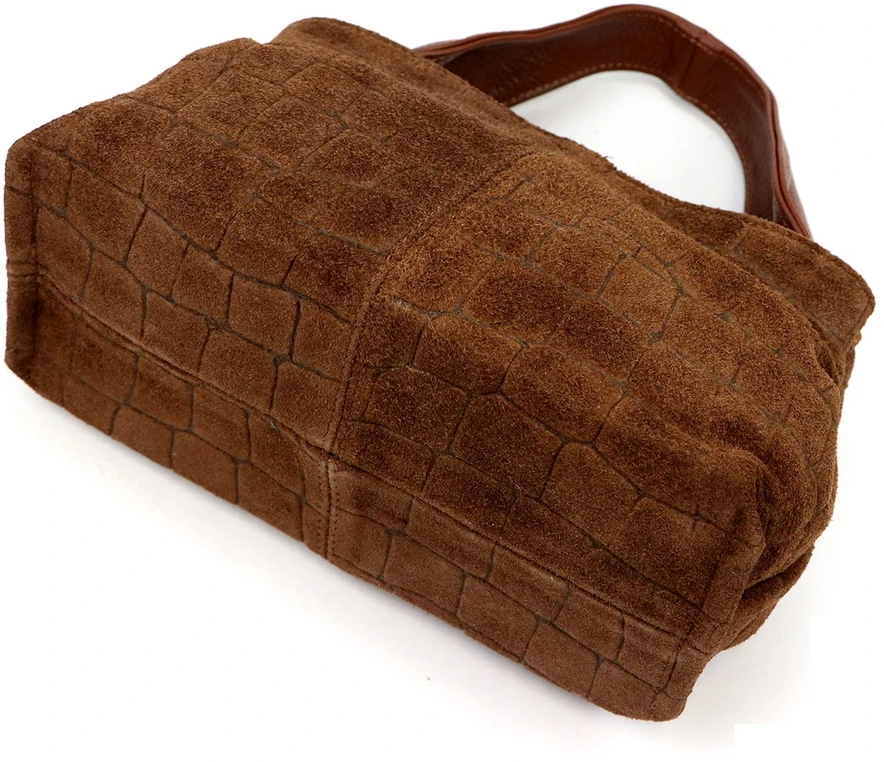 Skórzana torebka na ramię Luka 24-058 CROCO