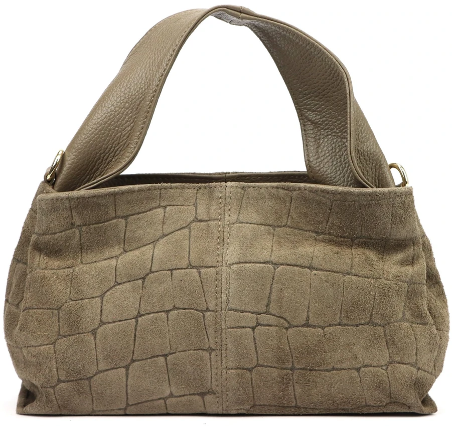 Skórzana torebka na ramię Luka 24-058 CROCO