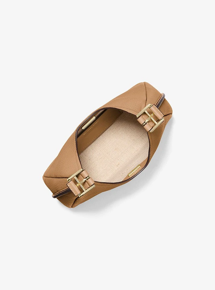 Skórzana torebka na ramię Michael Kors 30F4GY5H1L, beżowobrązowa