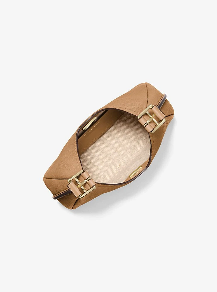 Skórzana torebka na ramię Michael Kors 30F4GY5H1L, beżowobrązowa