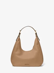 Skórzana torebka na ramię Michael Kors 30F4GY5H1L, beżowobrązowa