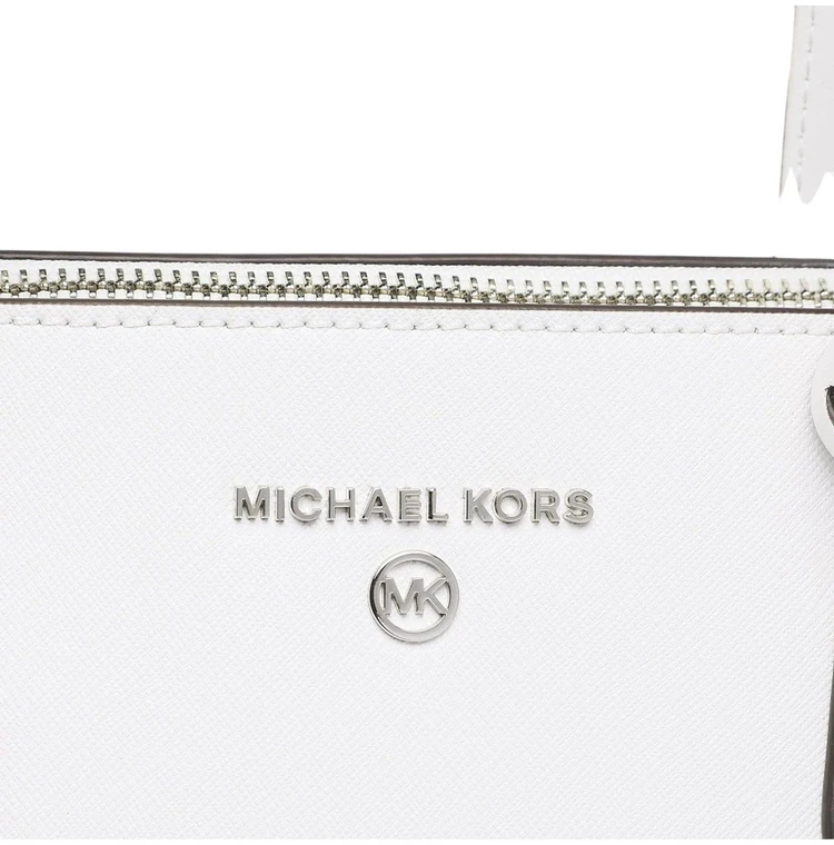 Skórzana torebka tote Michael Kors 30S2S6AT2L, optinė biel