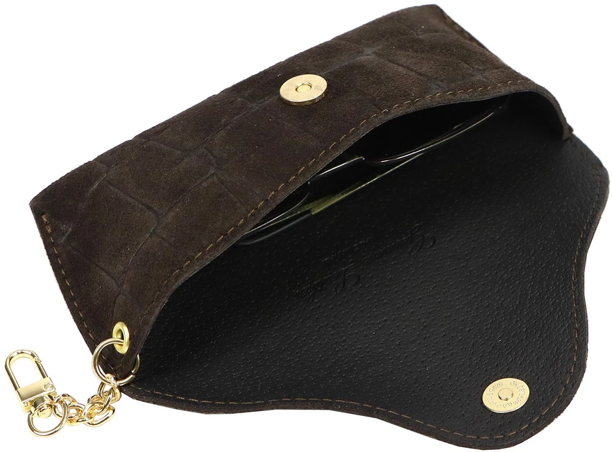 Skórzane etui na okulary CROCO Florence BRE-13