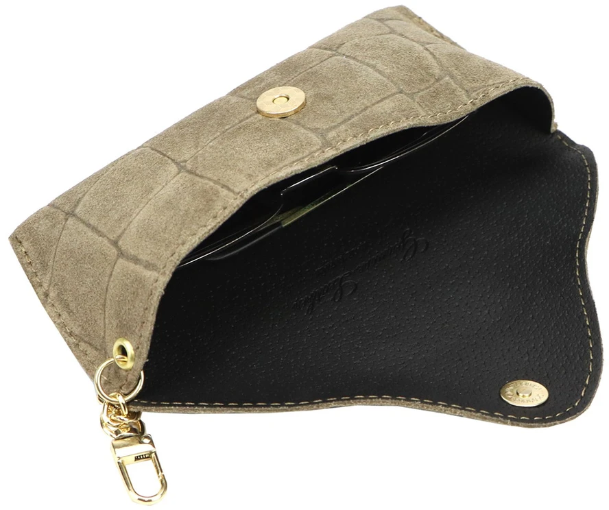 Skórzane etui na okulary CROCO Florence BRE-13