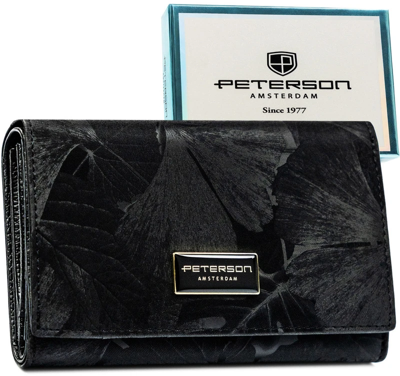 Didelė piniginė moterims Peterson, juoda 2586