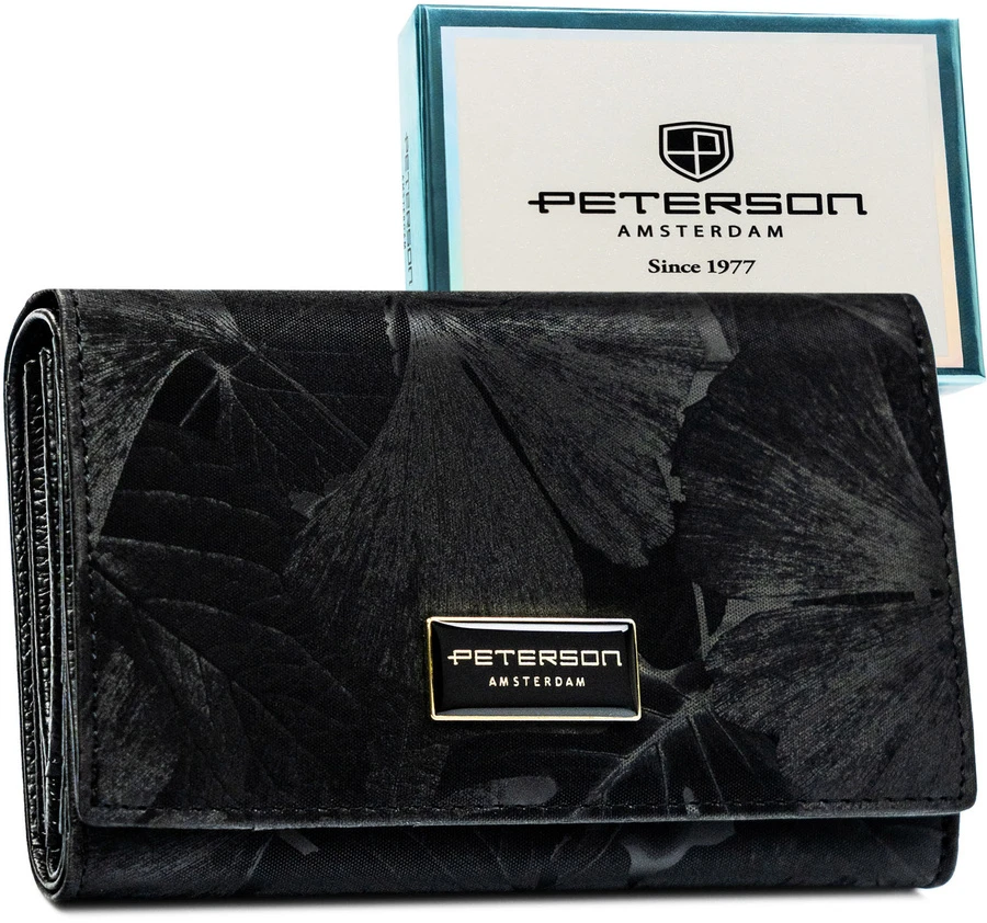 Didelė piniginė moterims Peterson, juoda 2586