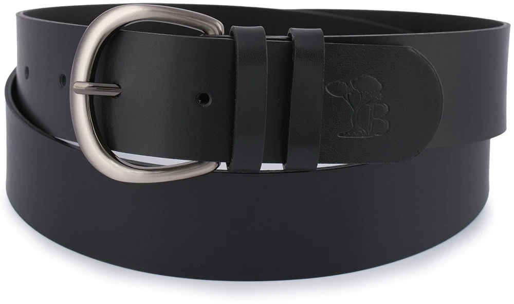 Skórzany dirželis damski do spodni sukienki juoda skóra nat 4 cm Beltimore D86