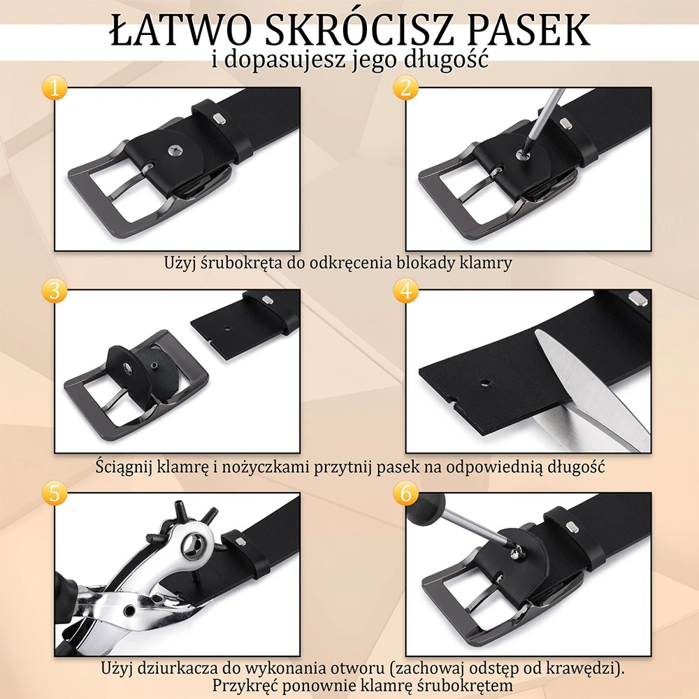 Skórzany dirželis damski do spodni sukienki raudona skóra nat 1,8 cm Beltimore O15