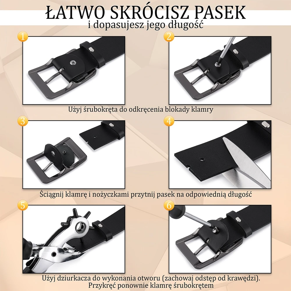 Skórzany dirželis damski do spodni sukienki raudona skóra nat 1,8 cm Beltimore O15