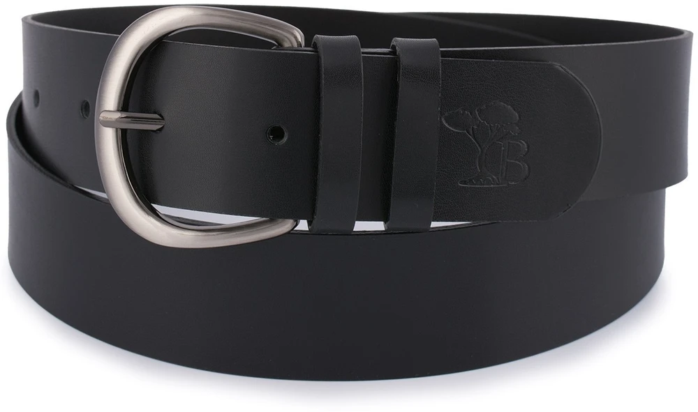 Skórzany dirželis damski do spodni sukienki juoda skóra nat 4 cm Beltimore D86