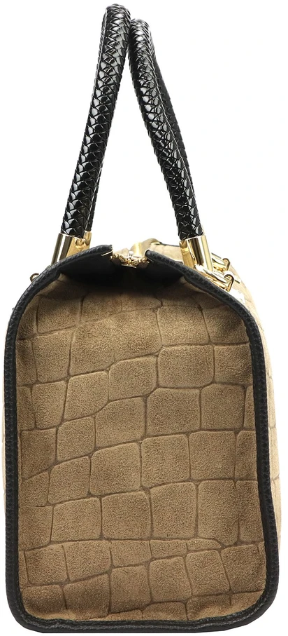 Skórzany kuferek Camilla PREMIUM 10.019 CROCO su paskiem