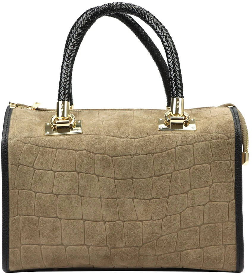 Skórzany kuferek Camilla PREMIUM 10.019 CROCO su paskiem