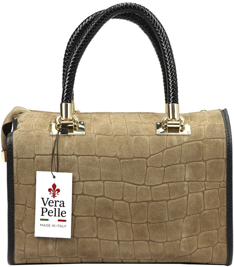 Skórzany kuferek Camilla PREMIUM 10.019 CROCO su paskiem