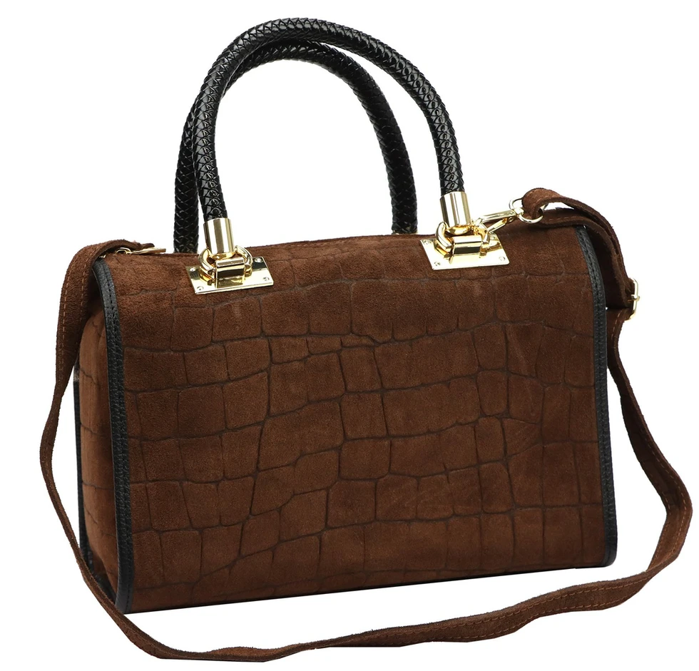 Odinis krepšys Camilla PREMIUM 10.019 CROCO su dirželiu