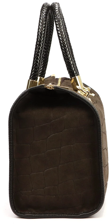 Skórzany kuferek Camilla PREMIUM 10.019 CROCO su paskiem