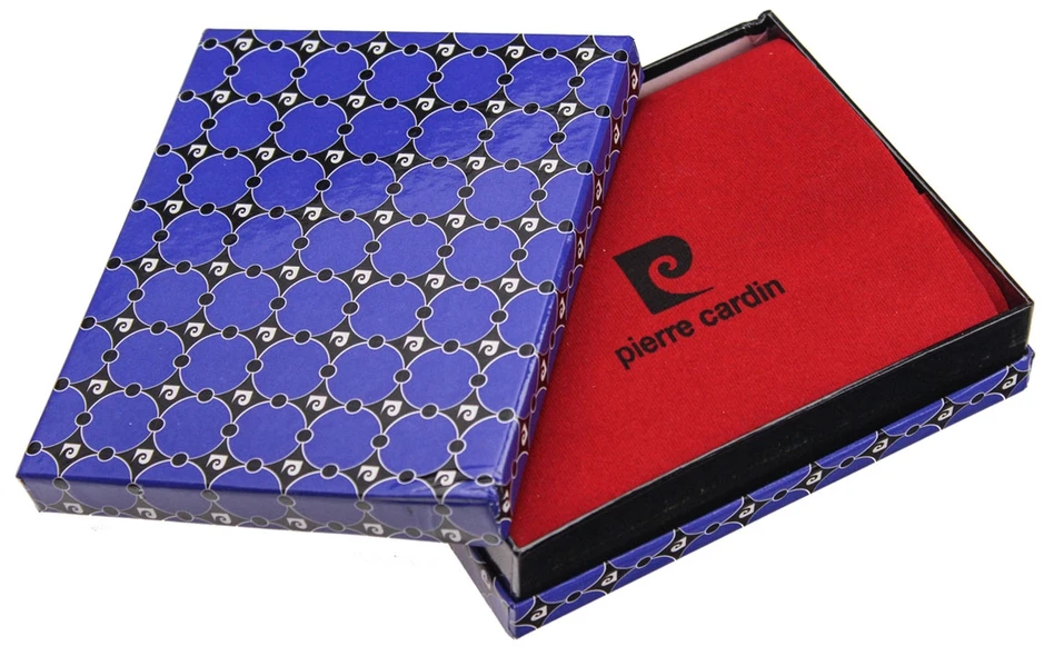Natūralios odos vyriška piniginė RFID Pierre Cardin CB TILAK26 8806, juoda/mėlyna