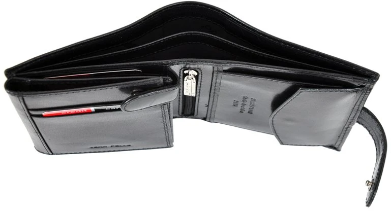 Vyriška odinė piniginė Pierre Cardin 326A, juoda