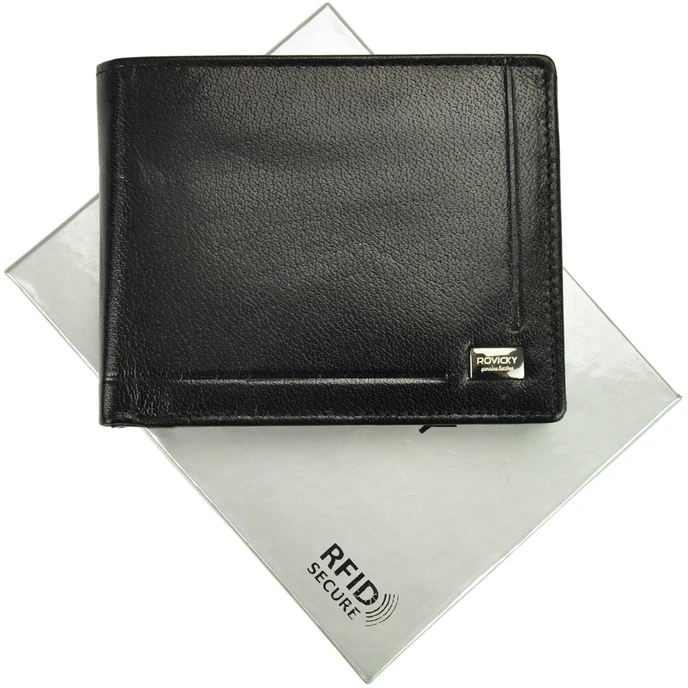 Skórzany męski portfel Rovicky PC-103-BAR RFID
