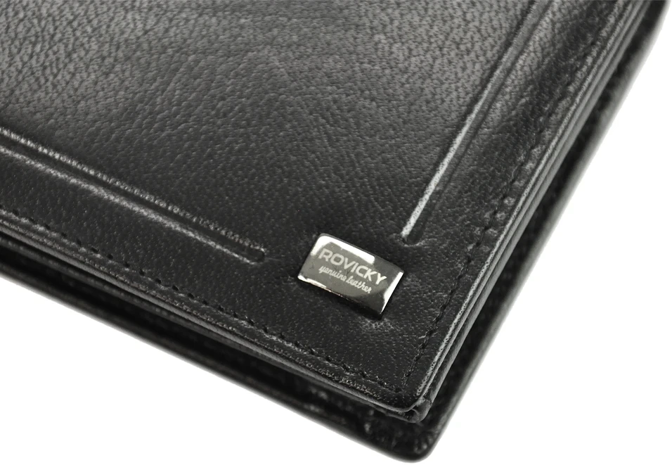 Skórzany męski portfel Rovicky PC-103-BAR RFID