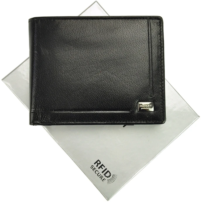Skórzany męski portfel Rovicky PC-103-BAR RFID
