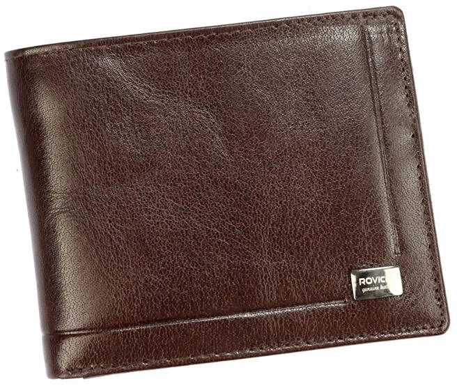 Skórzany męski portfel Rovicky PC-103-BAR RFID