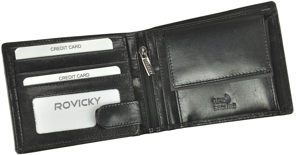 Skórzany męski portfel Rovicky PC-103-BAR RFID