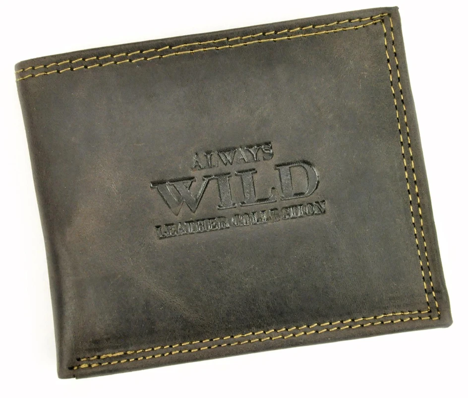 Always Wild „Wild N0035-CHM“ RFID odinė vyriška piniginė