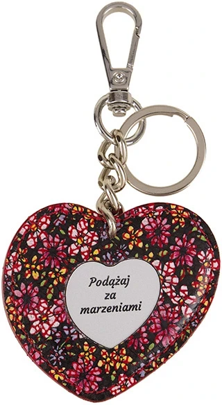 Odinis raktų pakabukas širdies forma, personalizuotas graviravimu.