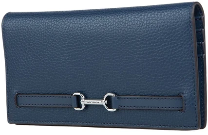 Skórzany portfel damski Michael Kors 35S5S2ZE3L tamsiai mėlyna