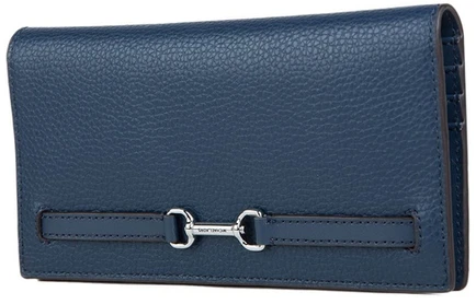 Skórzany portfel damski Michael Kors 35S5S2ZE3L tamsiai mėlyna