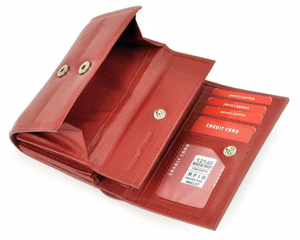 Vidutinė moteriška odinė piniginė Money Kepper 12145 RFID