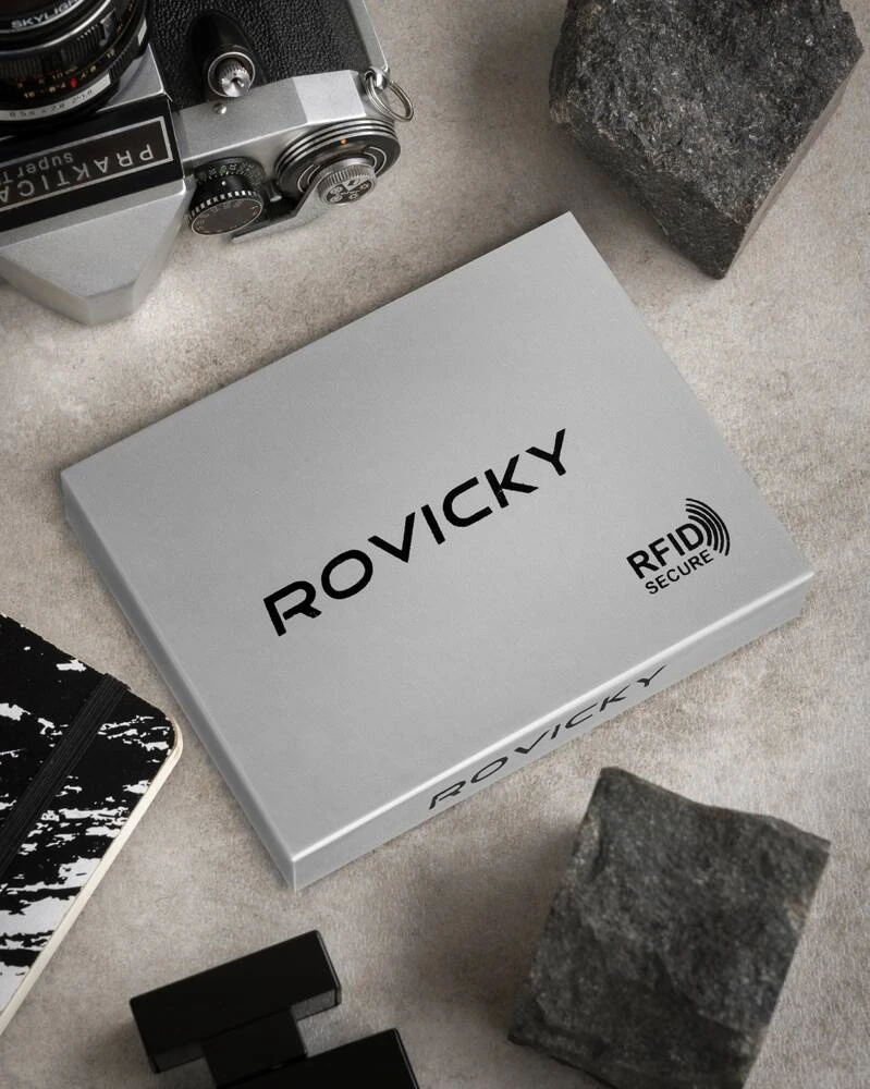 Rovicky Portfel skórzany PC-107L-BAR-2526 Juodas