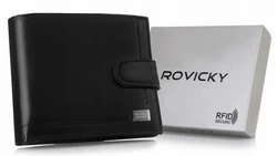 Rovicky Portfel skórzany PC-107L-BAR-2526 Juodas