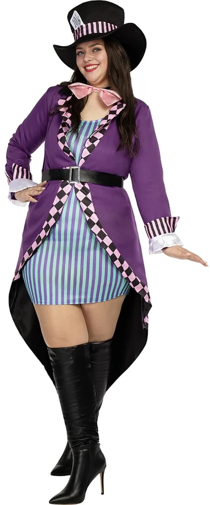Skrybėliaus (Mad Hatter) kostiumas moterims – „Alisa Stebuklų šalyje“ (Alice in Wonderland)