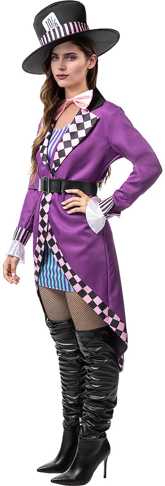 Skrybėliaus (Mad Hatter) kostiumas moterims – „Alisa Stebuklų šalyje“ (Alice in Wonderland)