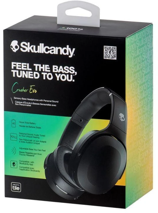 Skullcandy Crusher Evo belaidės Tikrai juodos ausinės