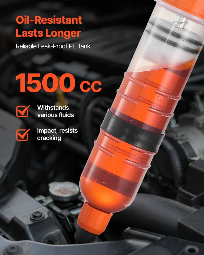 VEVOR 1,5 L skysčio ištraukiklis, automobilių švirkštas