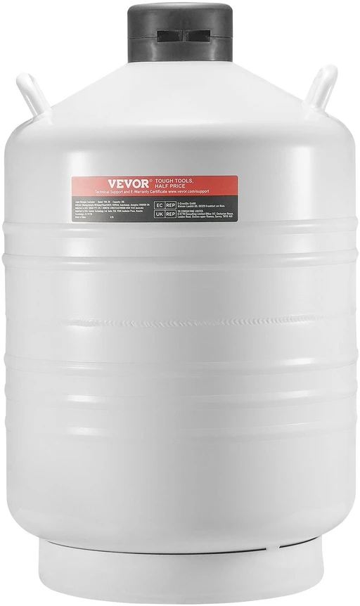 VEVOR Skysto azoto talpykla 30 L su 6 talpyklomis